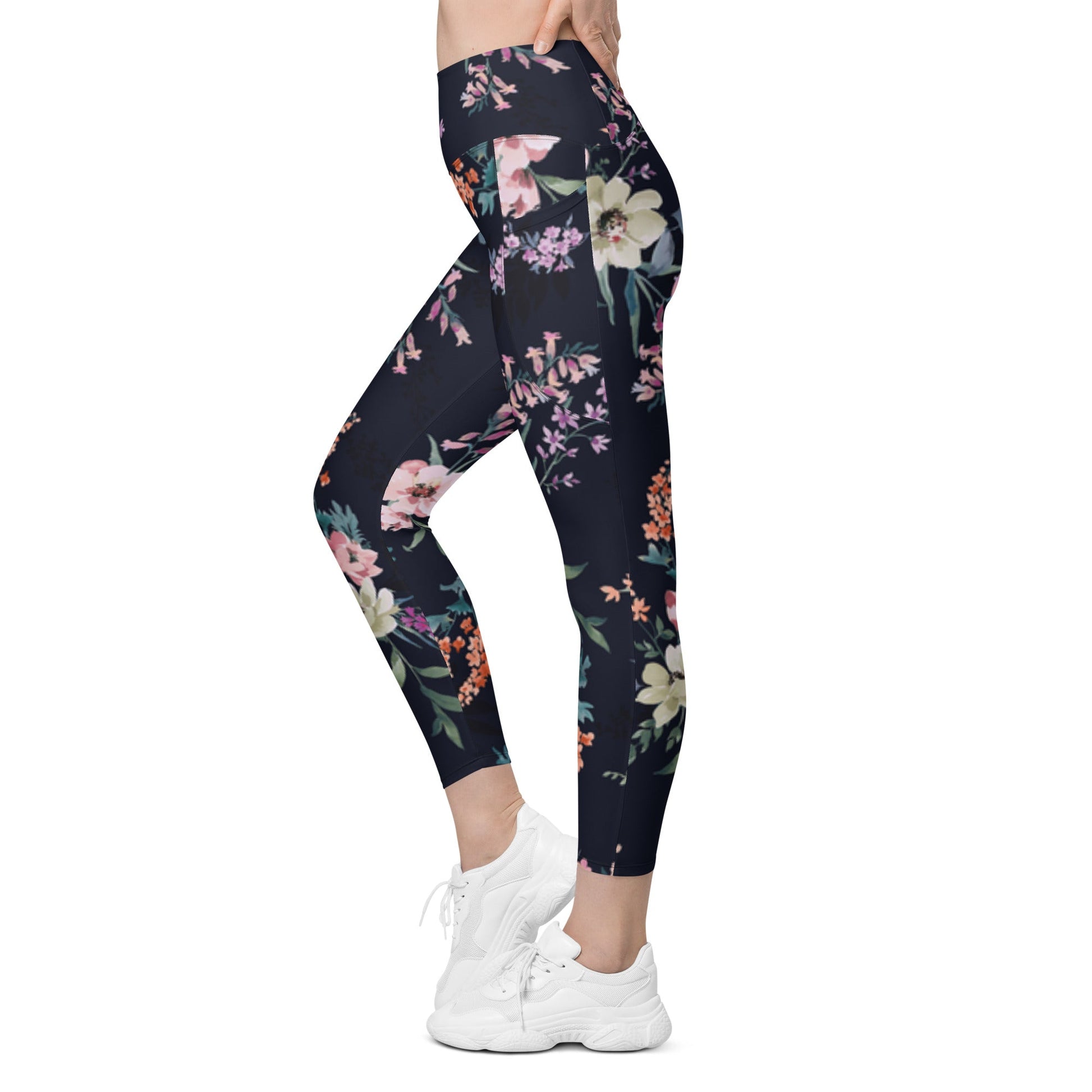 Stylish floral Women's Activewear Pants with Functional Pockets - PratSN