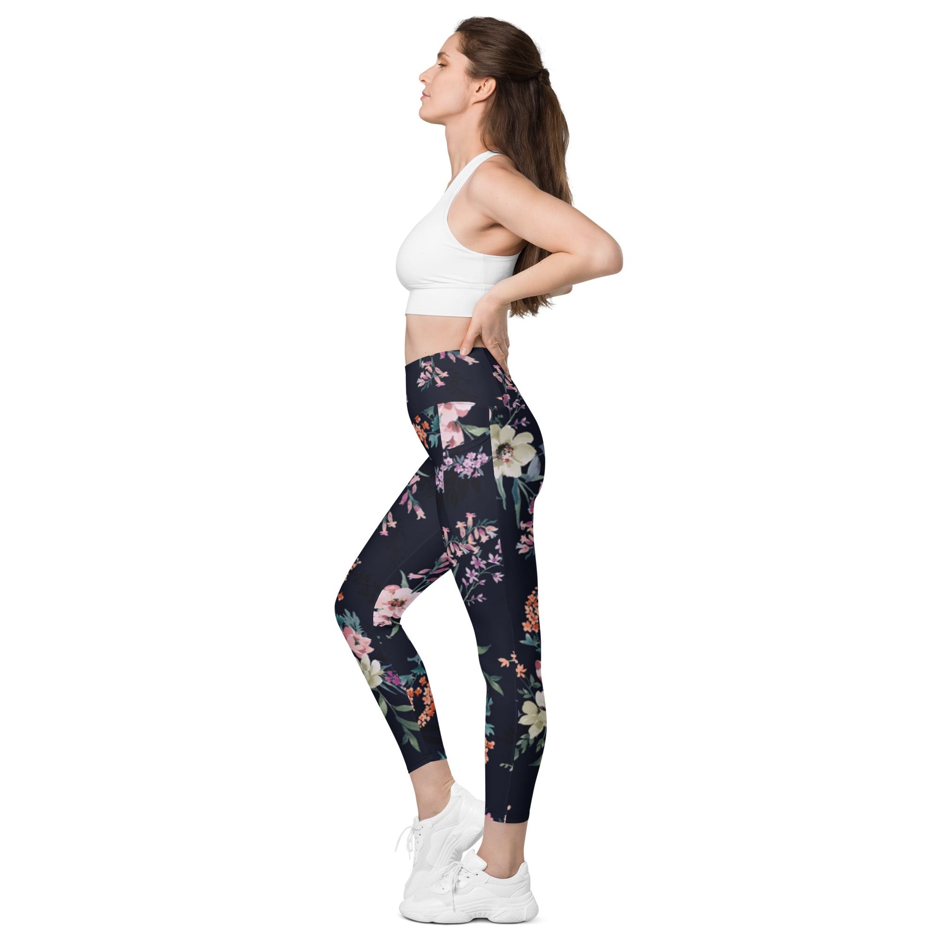 Stylish floral Women's Activewear Pants with Functional Pockets - PratSN