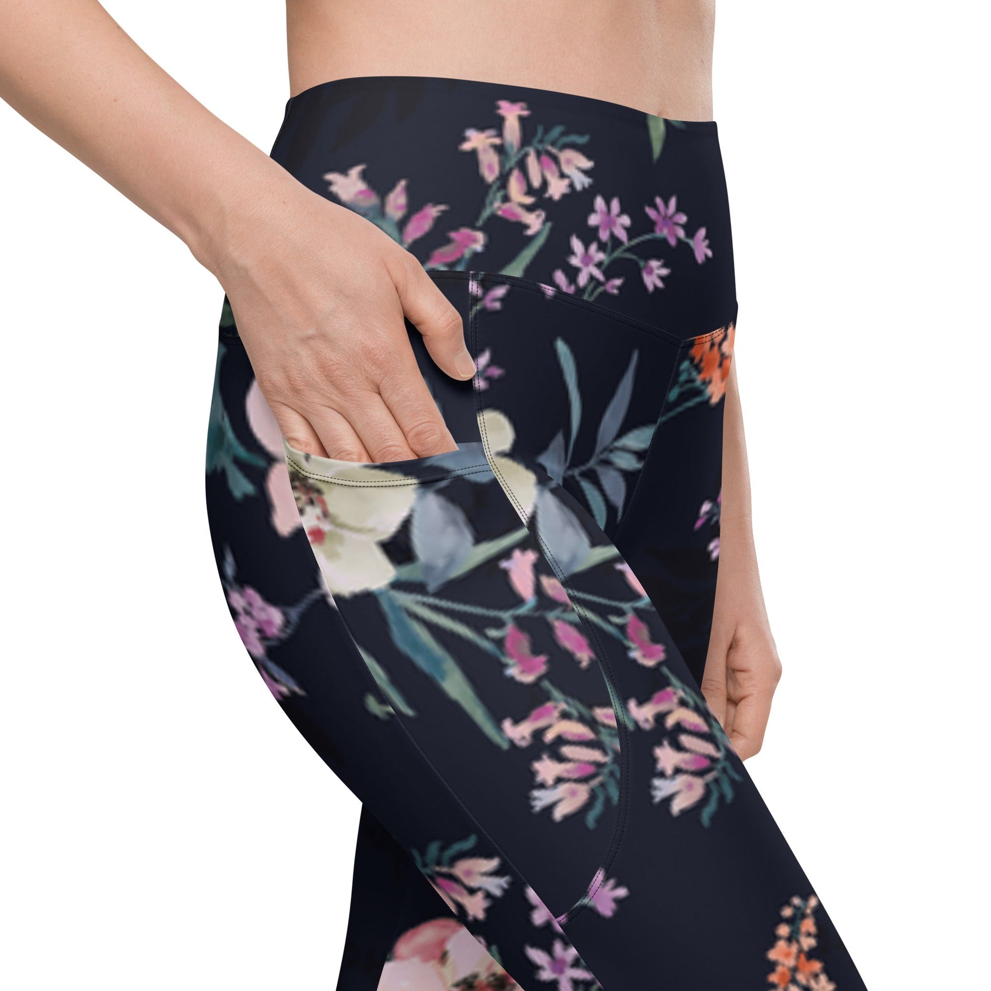 Stylish floral Women's Activewear Pants with Functional Pockets - PratSN