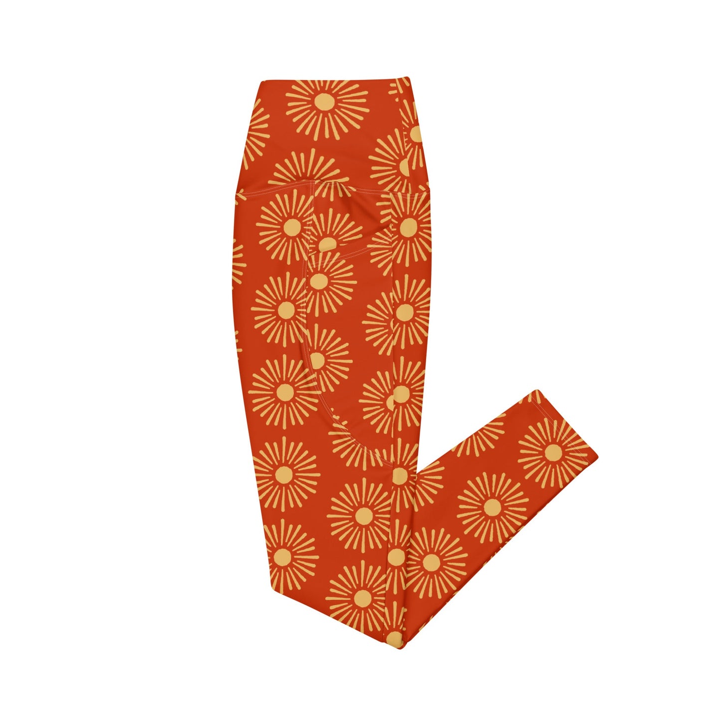 Stylish Orange Women's Activewear Pants with Functional Pockets - PratSN