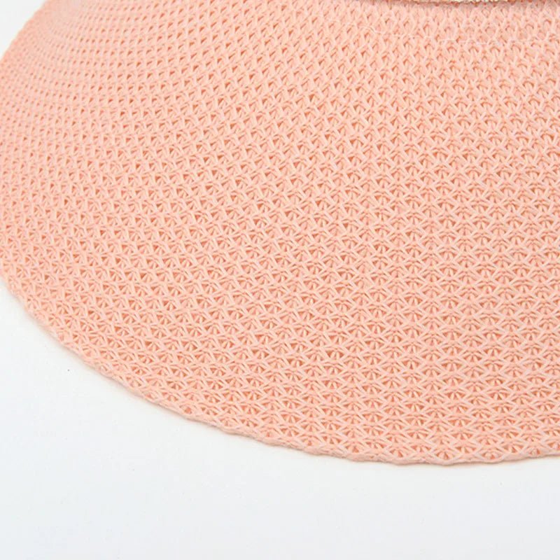 Summer Girls Sun Hats Wide Brim Bowknot Straw Hat with Ribbon Outdoor Sun Protection Women Hats Soild Color Ladies Panama Caps - PratSN