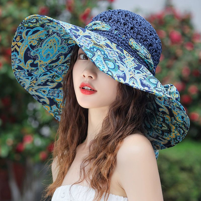 Summer Hat Children's K - style Easiest for Match UV Protection Big Brim Beach Hat Sun Hat Sun Protection Straw Sun Hat Travel Cap - PratSN
