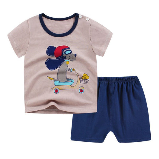 Summer Infant Newborn Baby Boy Clothes Children Clothing Set for Girls Kids T-Shirt Shorts 2PCS Outfits Cotton Casual Clothes - PratSN