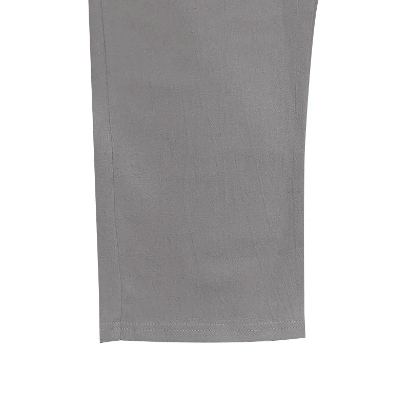 Summer New Linen Casual Pants Elastic Waist Beach Pants Lightweight Drawstring Summer Yoga Pants Solid Color Beach Pants - PratSN