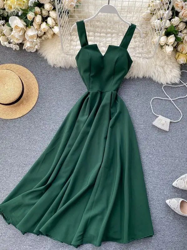 Summer Robe 2026 Dress Women V Neck Long Party Dresses Sexy Tank Backless Spaghetti Strap Maxi Female Holiday Vestidos - PratSN