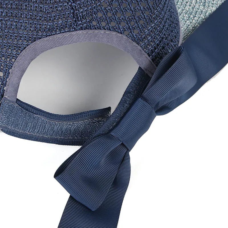 Summer Sun Hat Women Beach Accessories Wide Brim UV Protection Visor Sunshade Cap Ladies Bowknot Korean Panama Floppy Sunhat - PratSN
