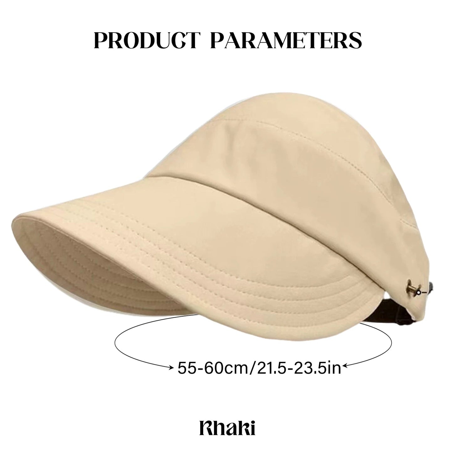 Summer Sun Hats for women Adjustable Large Brim Breathable Ponytail Empty Top Casual Beach Hat for Outdoor Sports Hiking Travel - PratSN