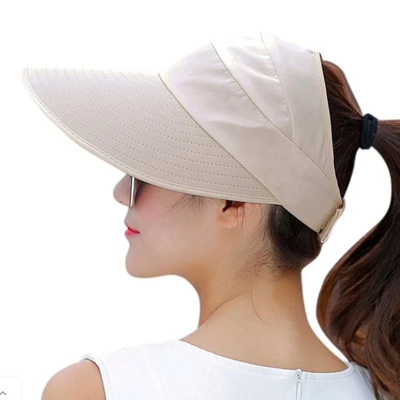 Summer Sun Protection Folding Sun Hat For Women Wide Brim Cap Ladies Beach Visor Hat Girl Holiday UV Protection Sun Hat - PratSN