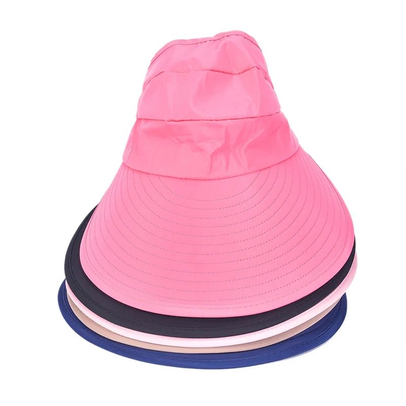 Summer Sun Protection Folding Sun Hat For Women Wide Brim Cap Ladies Beach Visor Hat Girl Holiday UV Protection Sun Hat - PratSN