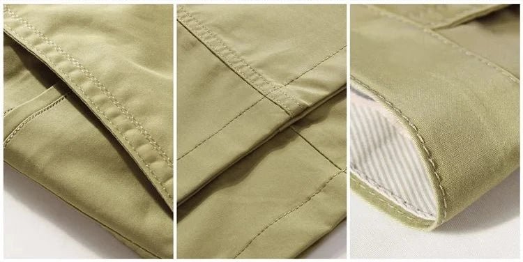 Summer Thin Autumn Thick 100% Cotton Straight Suit Pants Men's Loose Trousers Business Solid Gray Khaki Casual Brand Clothes - PratSN