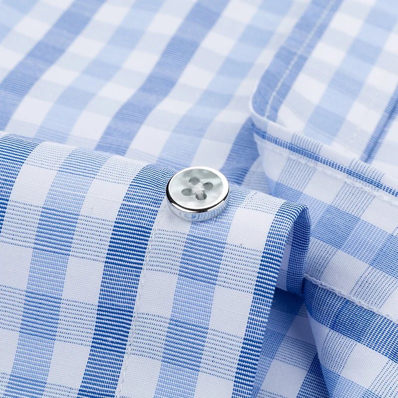 Summer Thin Men's Short - sleeved Shirts 2024 New Middle - aged Shirts Business Casual Male Clothing Large Size 5XL Tees 5Colors - PratSN