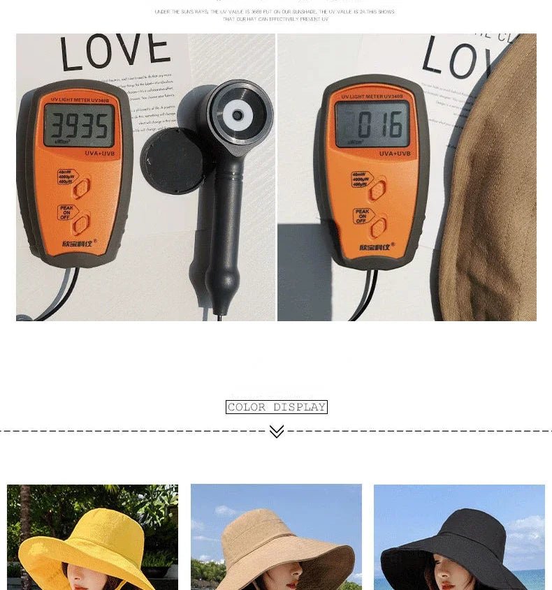 Summer Wide Brim Sun Hat Women Foldable Travel Packable Bucket Hat Japanese UV Sunscreen Cotton Linen Beach Fisherman Hat 여름모자 - PratSN