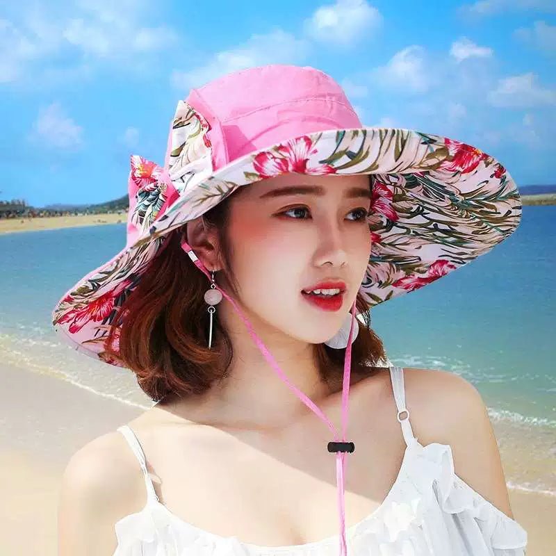 Summer Women's Fashion Outdoor Travel Foldable Big Brim - PratSN
