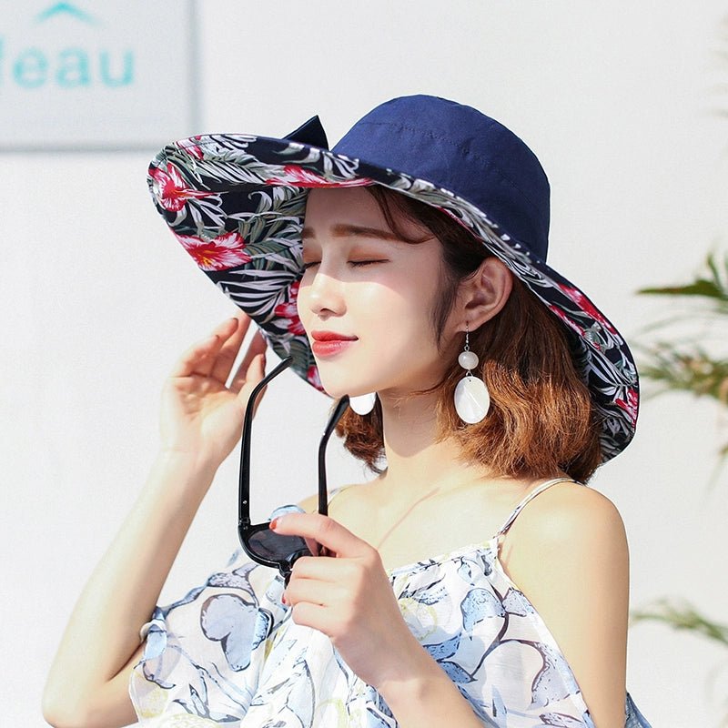 Summer Women's Fashion Outdoor Travel Foldable Big Brim - PratSN
