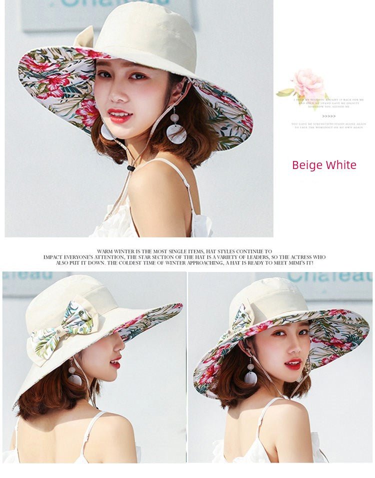 Summer Women's Fashion Outdoor Travel Foldable Big Brim - PratSN