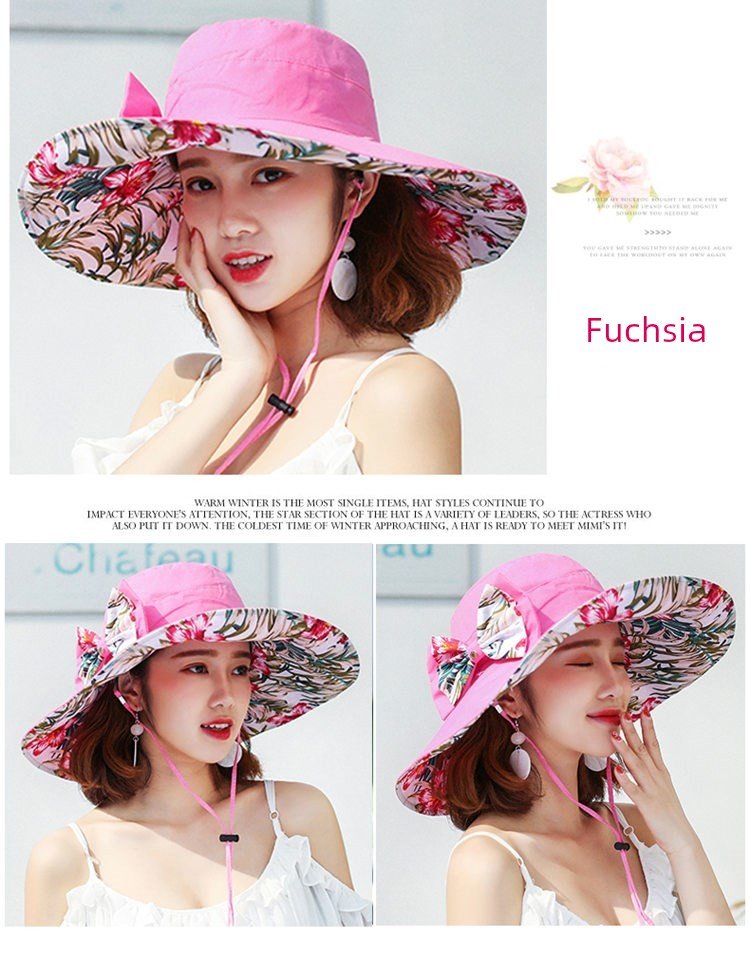 Summer Women's Fashion Outdoor Travel Foldable Big Brim - PratSN