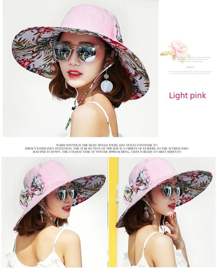 Summer Women's Fashion Outdoor Travel Foldable Big Brim - PratSN
