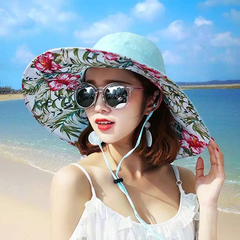 Summer Women's Fashion Outdoor Travel Foldable Big Brim - PratSN