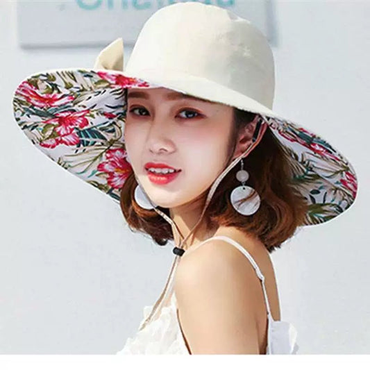 Summer Women's Fashion Outdoor Travel Foldable Big Brim - PratSN