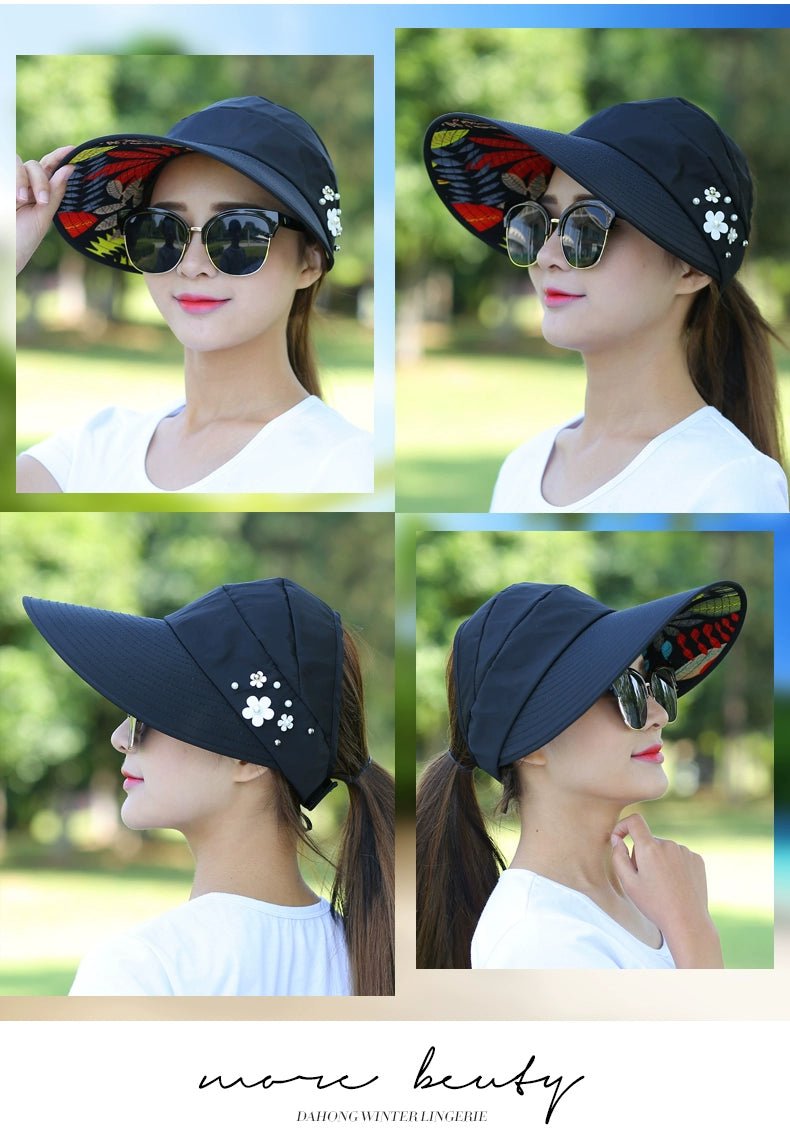 Sun Hat Women's Casual Summer Foldable Sun Hat - PratSN