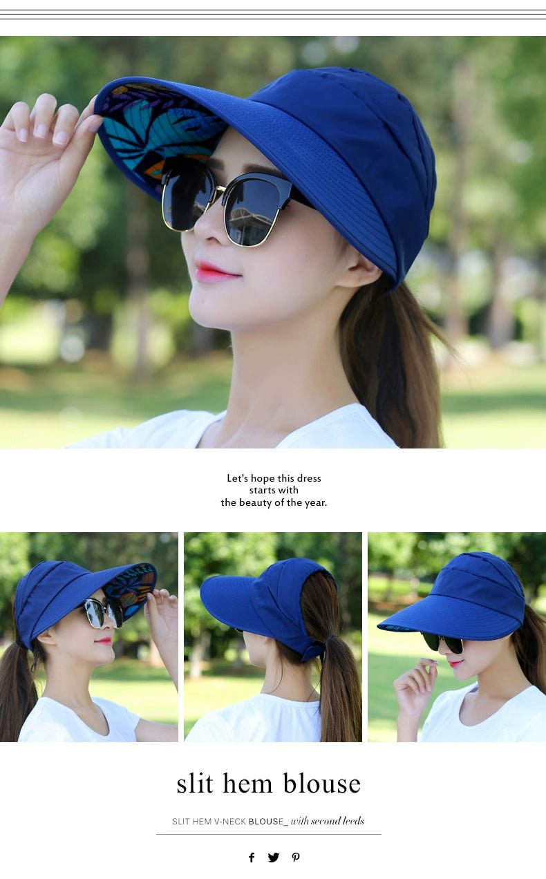 Sun Hat Women's Casual Summer Foldable Sun Hat - PratSN