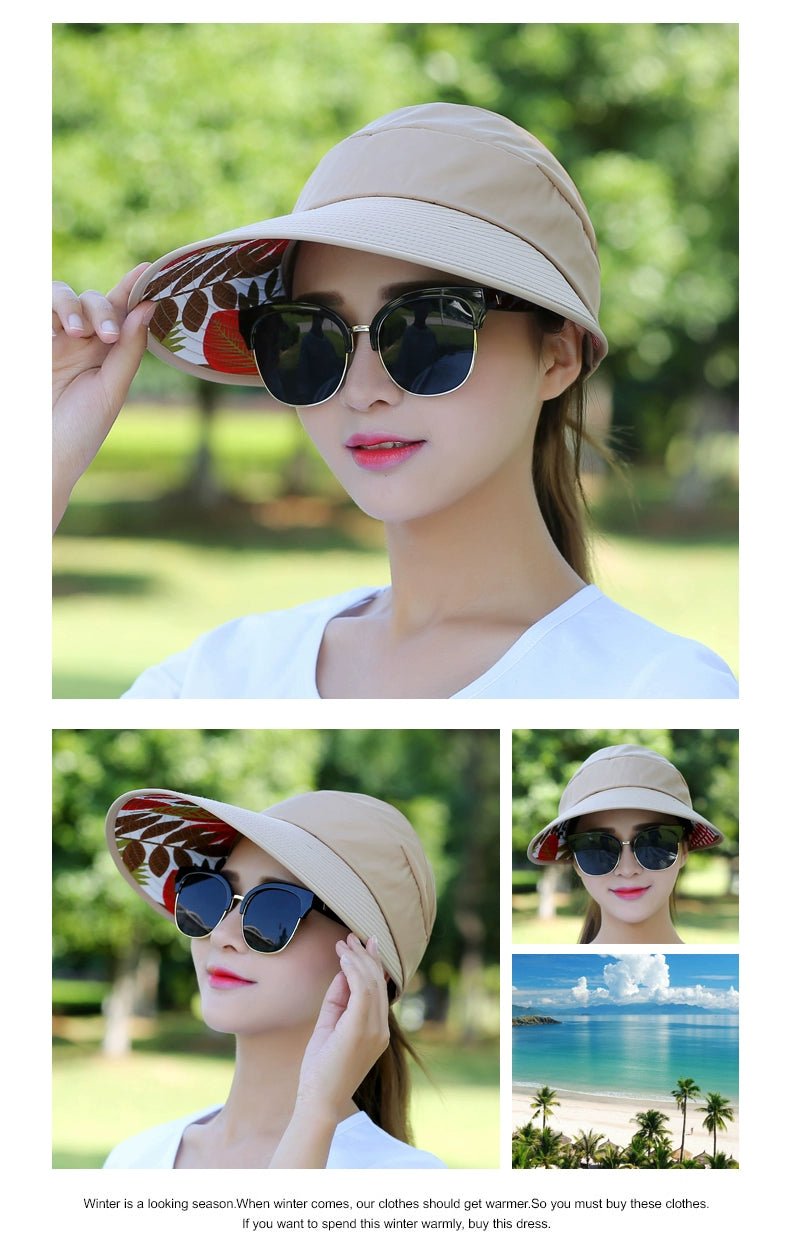 Sun Hat Women's Casual Summer Foldable Sun Hat - PratSN