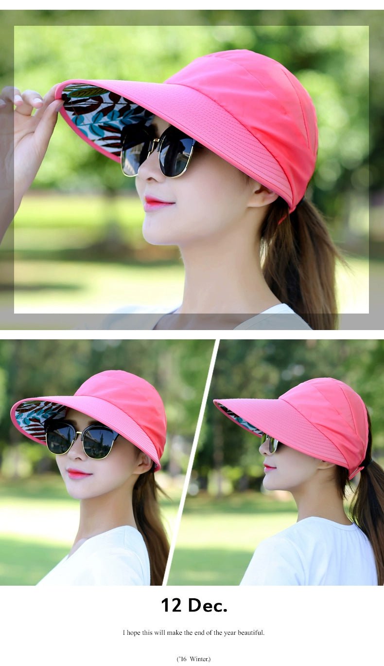 Sun Hat Women's Casual Summer Foldable Sun Hat - PratSN