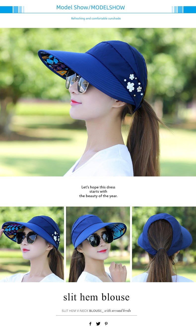 Sun Hat Women's Casual Summer Foldable Sun Hat - PratSN
