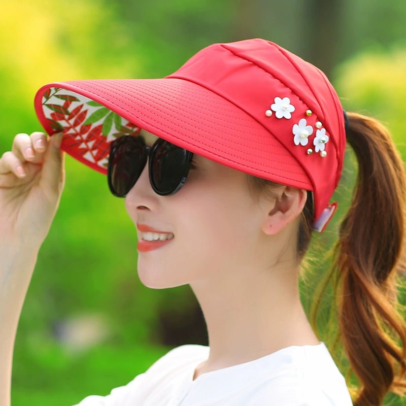 Sun Hat Women's Casual Summer Foldable Sun Hat - PratSN