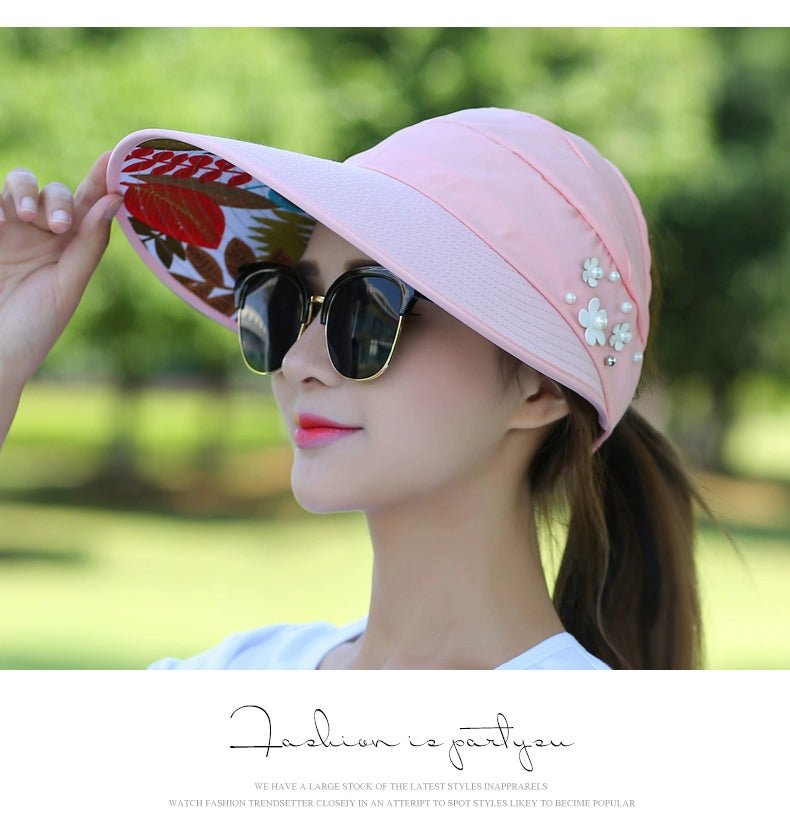 Sun Hat Women's Casual Summer Foldable Sun Hat - PratSN