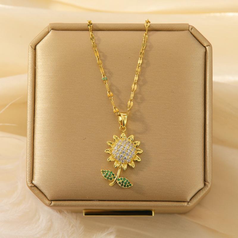 Sunflower necklace, Unique Design, Necklaces - PratSN