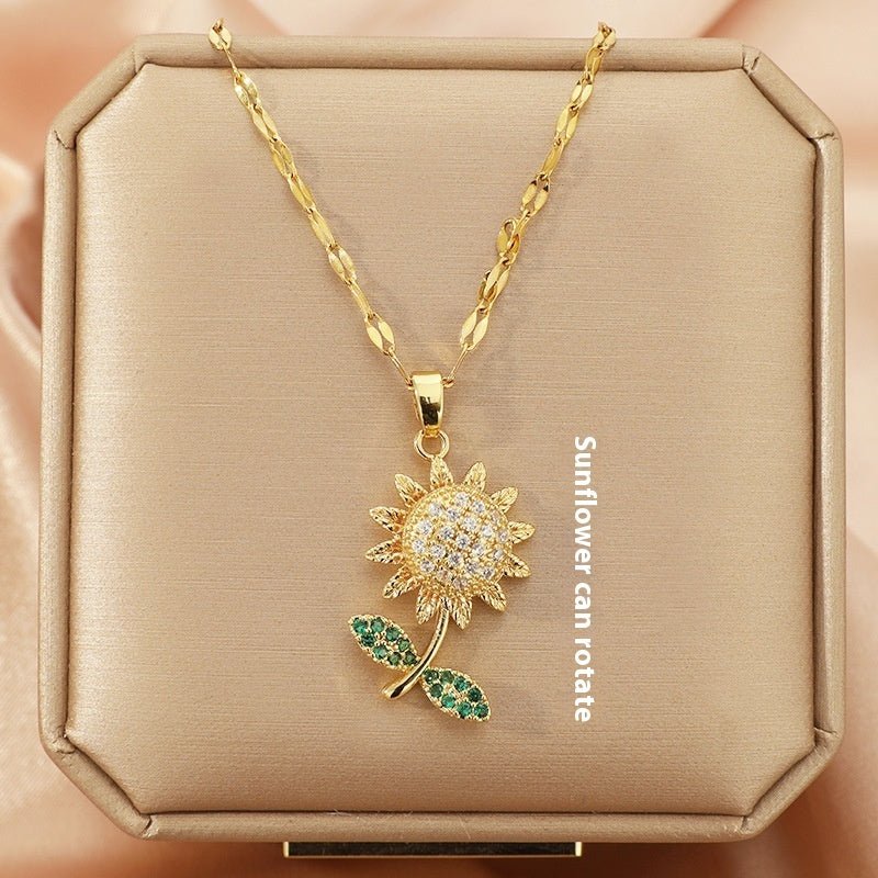 Sunflower necklace, Unique Design, Necklaces - PratSN