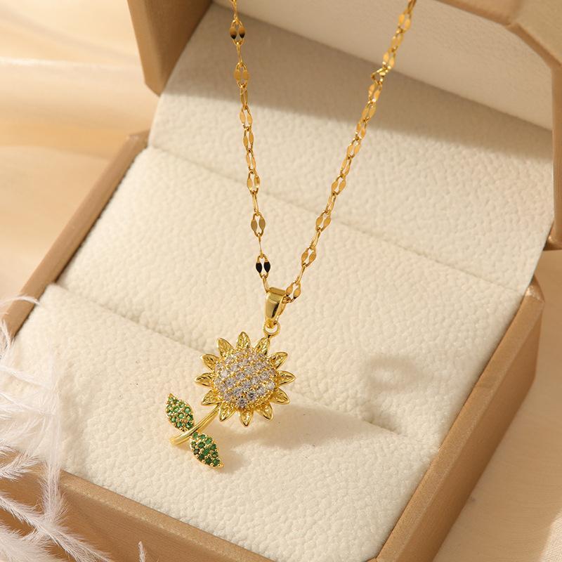 Sunflower necklace, Unique Design, Necklaces - PratSN