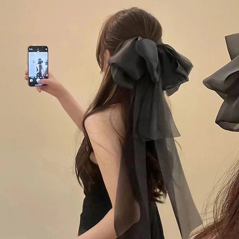 Super Fairy Ribbon Bowknot Hair Clip Princess Sweet Spring Clip High - end Atmosphere Headwear Hair Accessories - PratSN
