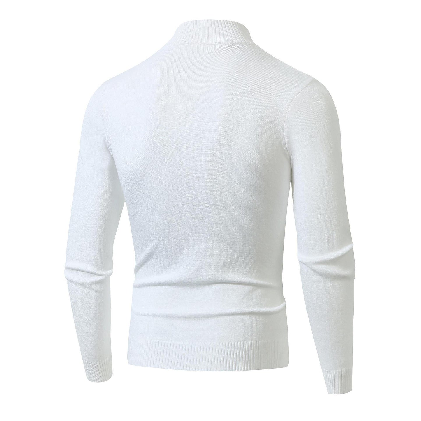 Sweater Men's Casual Stand Collar Long Sleeve Half Zipper Sweater - PratSN
