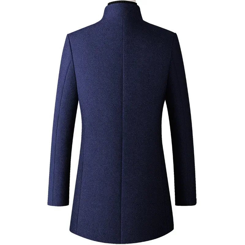 TFETTERS Brand Trench Coat Korean Fashion Business Casual Stand Collar Long Jackets for Men 2025 Autumn Windbreaker Winter Coats - PratSN