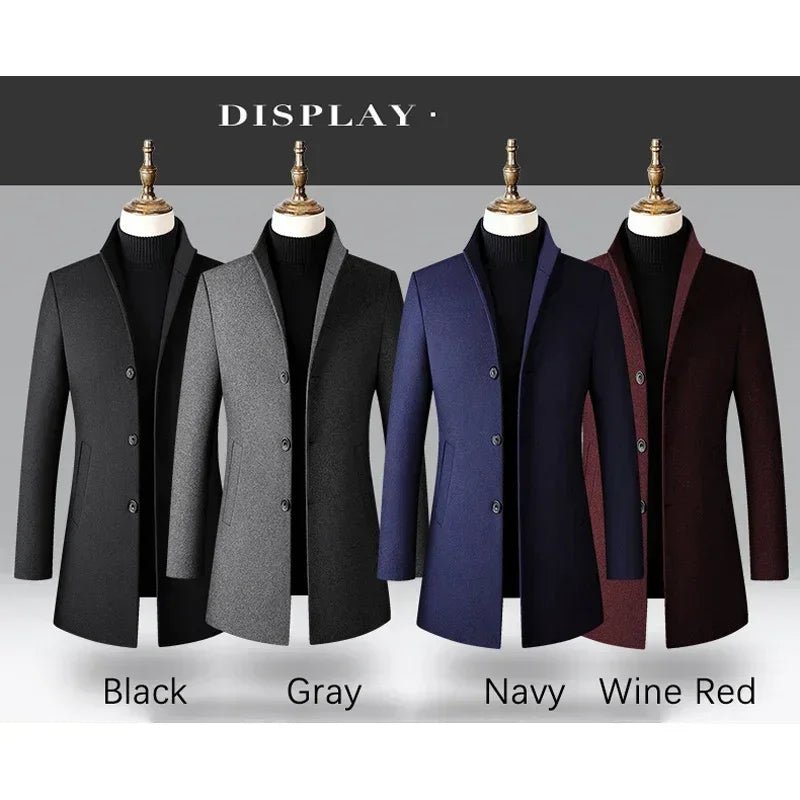 TFETTERS Brand Trench Coat Korean Fashion Business Casual Stand Collar Long Jackets for Men 2025 Autumn Windbreaker Winter Coats - PratSN