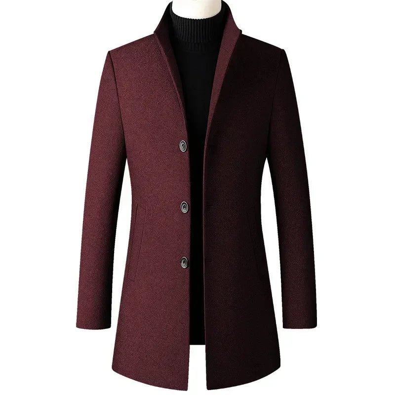 TFETTERS Brand Trench Coat Korean Fashion Business Casual Stand Collar Long Jackets for Men 2025 Autumn Windbreaker Winter Coats - PratSN