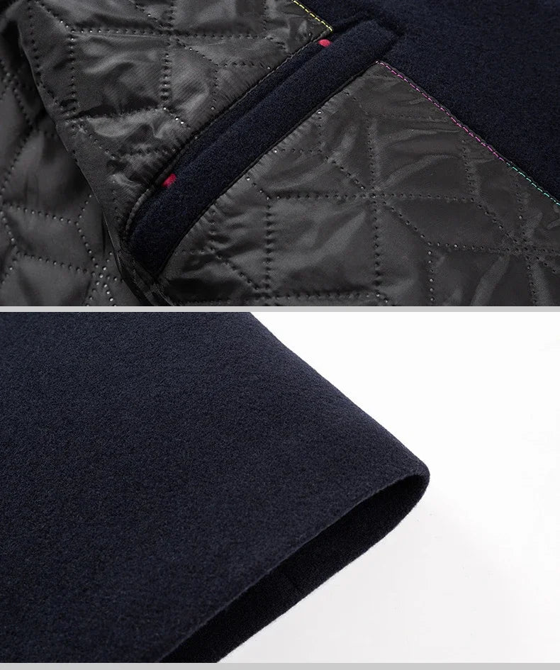 TFETTERS Brand Trench Coat Korean Fashion Business Casual Stand Collar Long Jackets for Men 2025 Autumn Windbreaker Winter Coats - PratSN