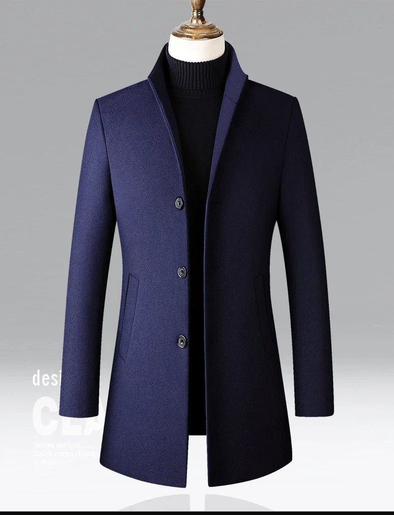 TFETTERS Brand Trench Coat Korean Fashion Business Casual Stand Collar Long Jackets for Men 2025 Autumn Windbreaker Winter Coats - PratSN