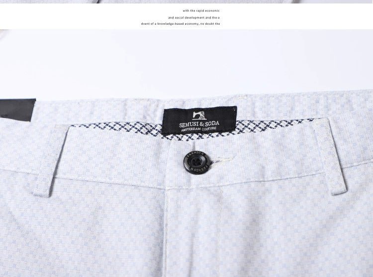 Thin Elastic Loose Straight Stripes Gingham Casual Pants - PratSN