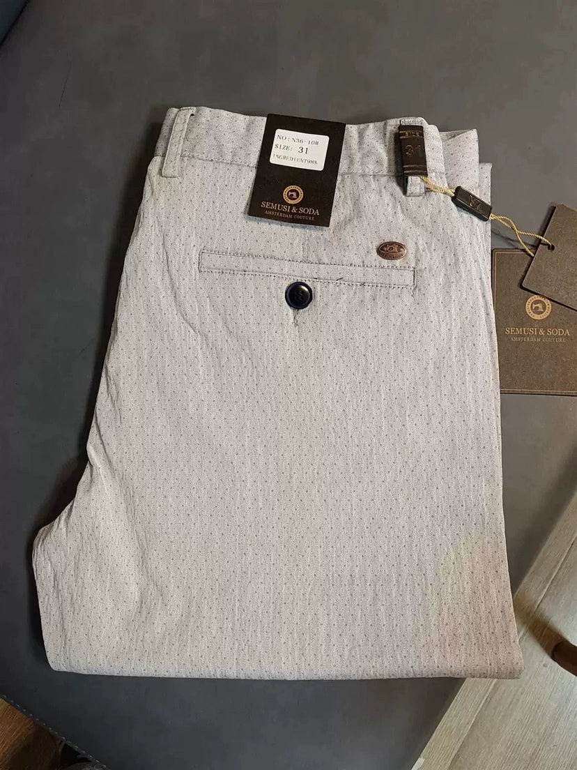 Thin Elastic Loose Straight Stripes Gingham Casual Pants - PratSN