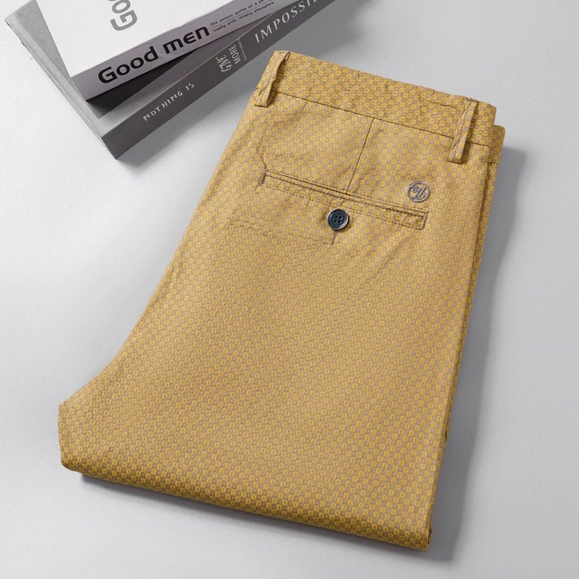 Thin Elastic Loose Straight Stripes Gingham Casual Pants - PratSN