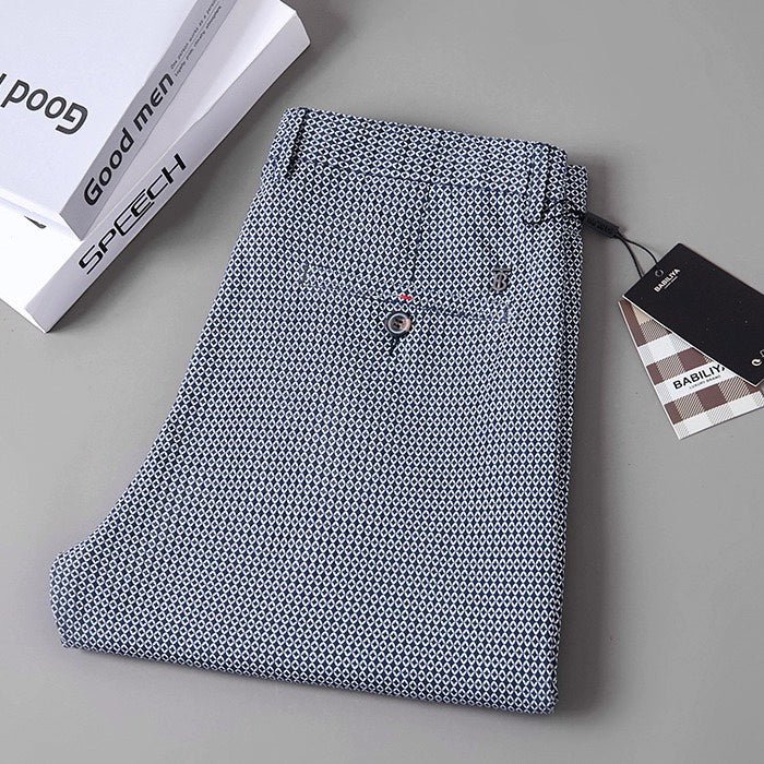 Thin Elastic Loose Straight Stripes Gingham Casual Pants - PratSN
