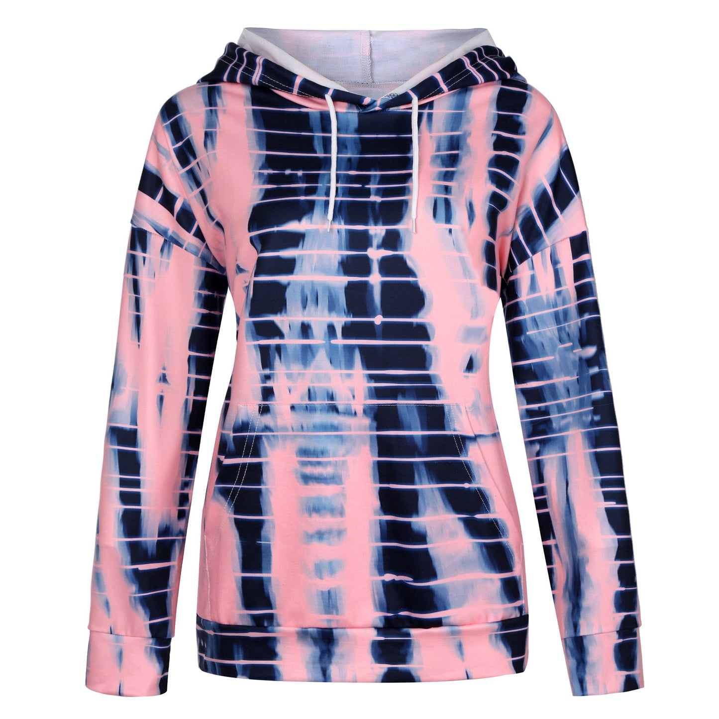 Tie - dye Printed Hooded Long - sleeved Sweatshirt - PratSN