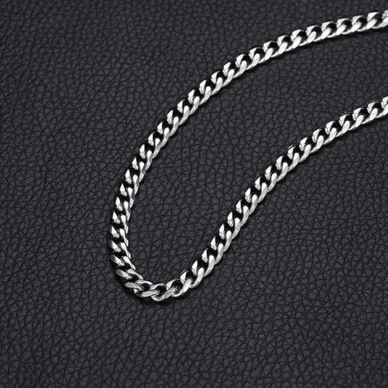 Titanium Steel Grinding Six - sided Chain Anklet Simple Punk - PratSN
