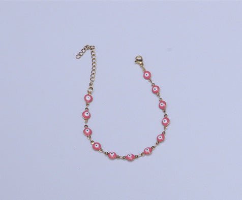Titanium Steel Round Eye Lucky Amulet Bracelet - PratSN