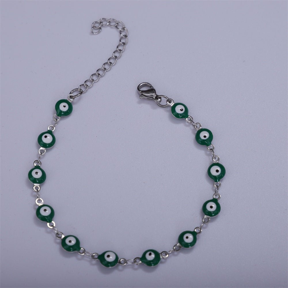 Titanium Steel Round Eye Lucky Amulet Bracelet - PratSN