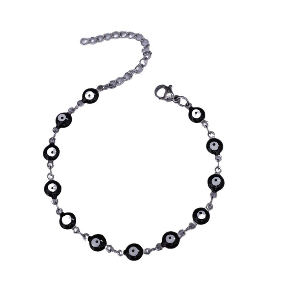 Titanium Steel Round Eye Lucky Amulet Bracelet - PratSN