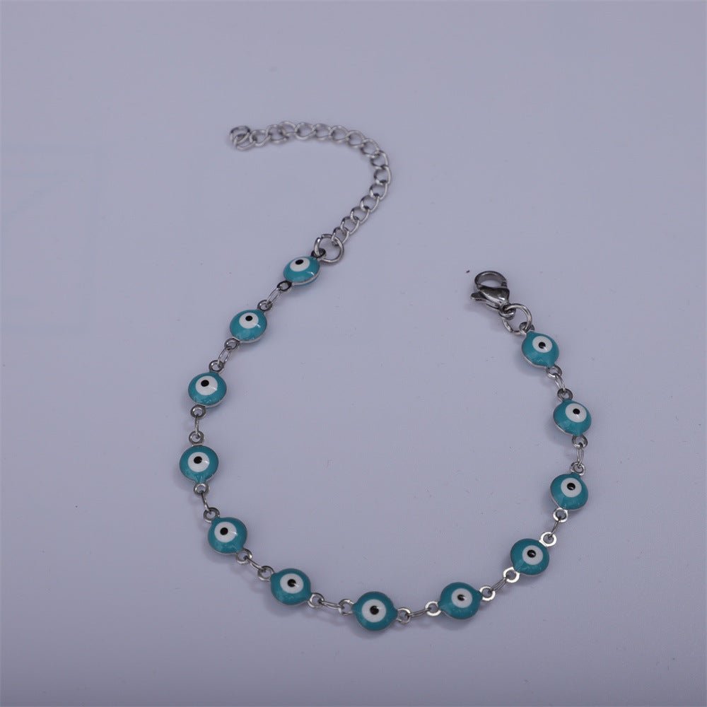 Titanium Steel Round Eye Lucky Amulet Bracelet - PratSN